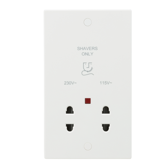 Knightsbridge SN8900N 115/230V Dual Voltage Shaver Socket with Neon