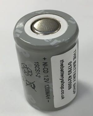 TBS 1SCS1-2 Ni-Cd Rechargeable Battery 1.2v 1200mAh (4/5 Sub C 1.2Ah) Sub C Ni-Cd and Ni-Mh Batteries and Battery Packs The Lamp Company - The Lamp Company