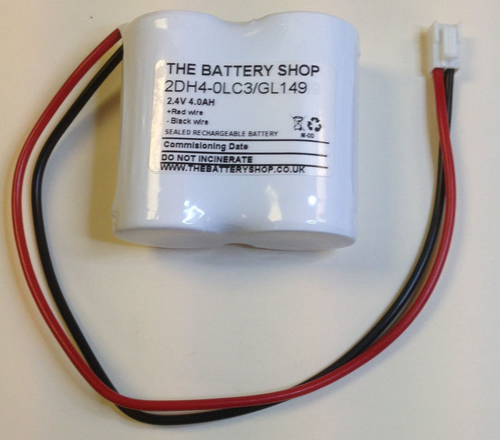 TBS 2DH4-0LC3-GL149 Battery 2.4v 4.0Ah Ni-Cd