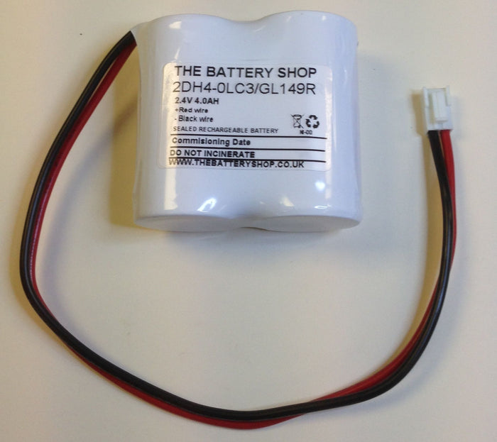 TBS 2DH4-0LC3-GL149R Battery 2.4v 4.0Ah Ni-Cd