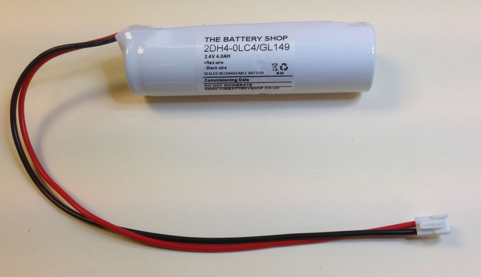 TBS 2DH4-0LC4-GL149 Battery 2.4v 4.0Ah Ni-Cd