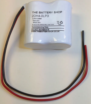 TBS 2DH4-0LP3 Battery 2.4v 4.0Ah Ni-Cd Emergency Lighting Batteries The Lamp Company - The Lamp Company