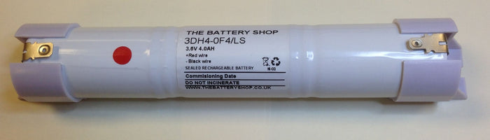 TBS 3DH4-0F4/LS-EC 3.6v 4.0Ah Emergency Lighting Battery Pack with END CAPS