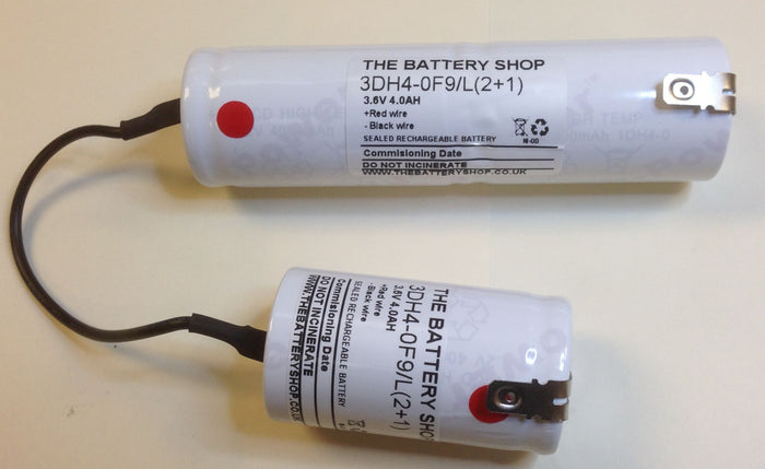 TBS 3DH4-0F9/L(2+1) Battery 3.6v 4.0Ah Ni-Cd