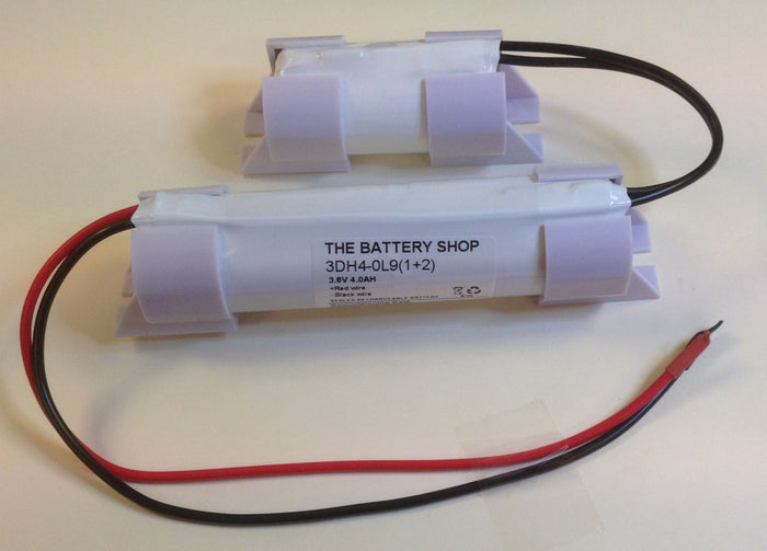 TBS 3DH4-0L9(1+2)-EC Battery 3.6v 4.0Ah Ni-Cd with END CAPS