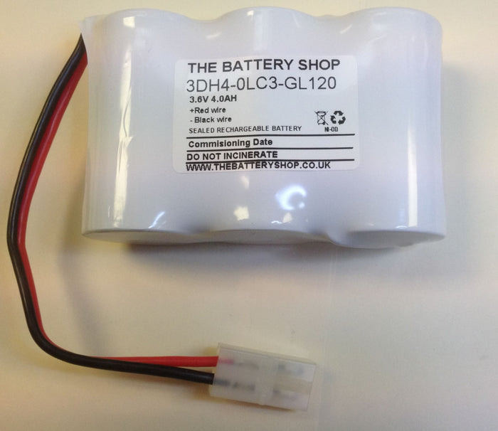 TBS 3DH4-0LC3-GL120 Battery 3.6v 4.0Ah Ni-Cd