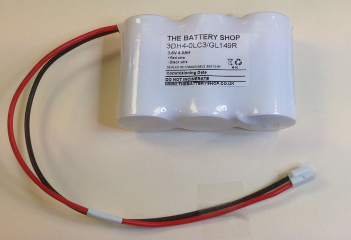 TBS 3DH4-0LC3-GL149R Battery 3.6v 4.0Ah Ni-Cd