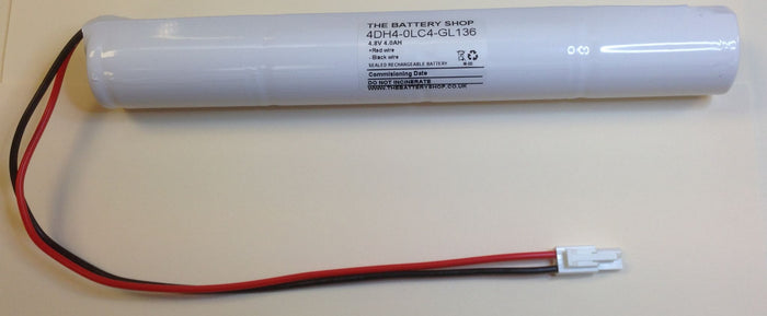 TBS 4DH4-0LC4-GL136 Battery 4.8v 4.0Ah Ni-Cd