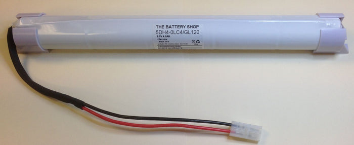 TBS 5DH4-0LC4-GL120-EC 6.0v 4.0Ah Ni-Cd Battery WITH END CAPS