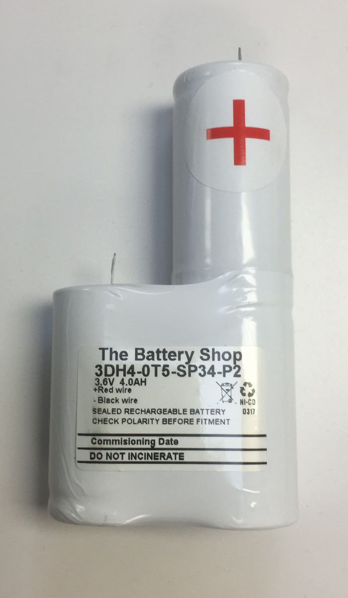 TBS 5DH4-0T5-SP34-P2 6.0v 4.0Ah Ni-Cd Battery Pack (+ on 2 stick, - on 3 stick)