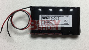 TBS 5FM13-0L3 6.0v 13.0Ah Ni-Mh Battery Pack F Cell Ni-Cd and Ni-Mh Batteries and Battery Packs The Lamp Company - The Lamp Company