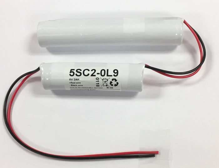 TBS 5SC2-0L9 6.0v 2.0Ah Ni-Cd Battery Pack