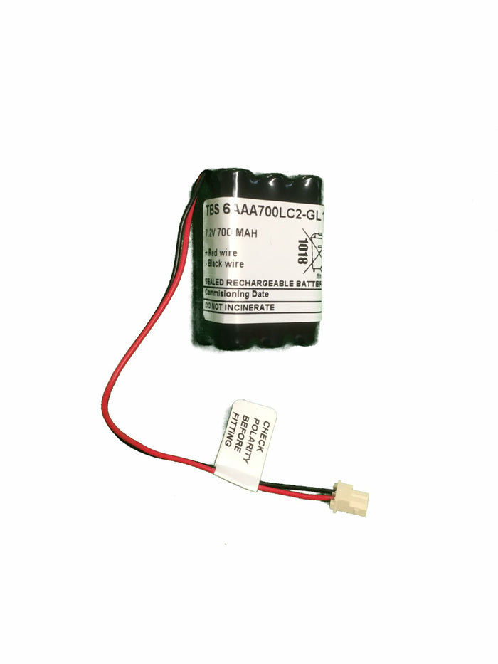 TBS 6AAA700LC2-GL101 7.2v 700mAh Ni-Mh Battery (6HR-AAAU, 6HRAAAU34051, NIC0191, ITI 34-051, 34051)