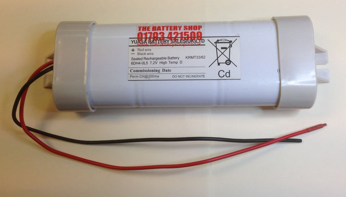 TBS 6DH4-0L5-DEC 7.2v 4.0Ah Ni-Cd Battery with END CAPS