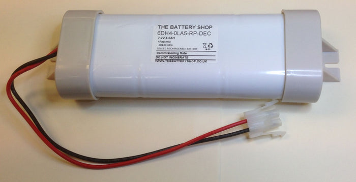 TBS 6DH4-0LA5-RP-DEC 7.2v 4.0Ah Ni-Cd Battery with END CAPS