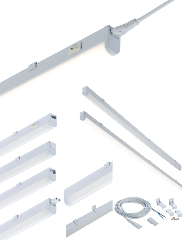 Knightsbridge UCLED7CW 230V 7W LED Linkable Striplight 4000K (395mm)