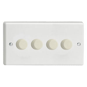 4 x 250W 2-Way LED Dimmer Switch White JQDP254W  Other - The Lamp Company