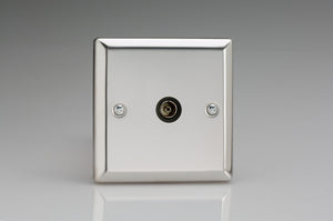 Varilight XC8ISOB - 1-Gang TV Socket, Isolated Co-axial