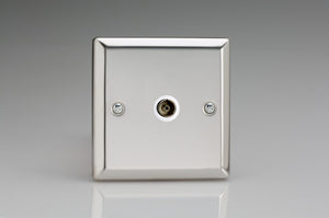 Varilight XC8ISOW - 1-Gang TV Socket, Isolated Co-axial