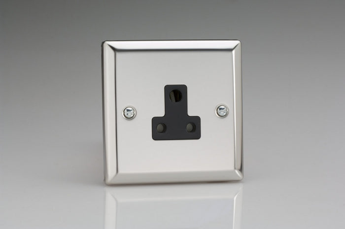 Varilight XCRP5AB - 1-Gang 5A Round Pin Socket