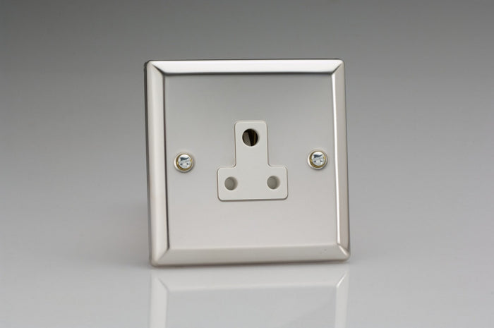 Varilight XCRP5AW - 1-Gang 5A Round Pin Socket