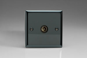 Varilight XI8ISOB - 1-Gang TV Socket, Isolated Co-axial