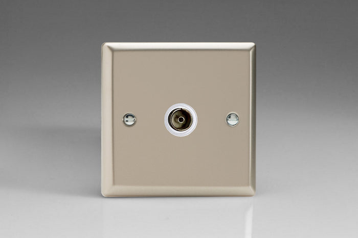 Varilight XN8ISOW - 1-Gang TV Socket, Isolated Co-axial