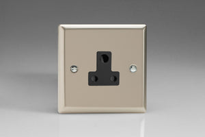 Varilight XNRP5AB - 1-Gang 5A Round Pin Socket 