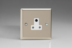 Varilight XNRP5AW - 1-Gang 5A Round Pin Socket 