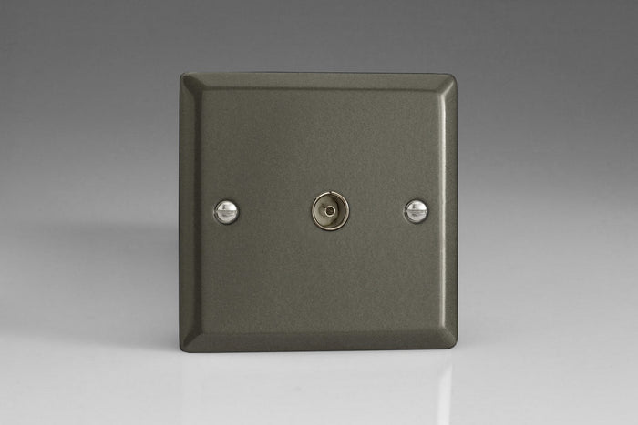 Varilight XP8 - 1-Gang TV Socket, Co-Axial