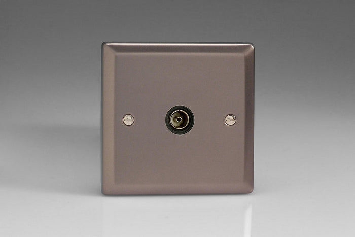 Varilight XR8ISOB - 1-Gang TV Socket, Isolated Co-axial