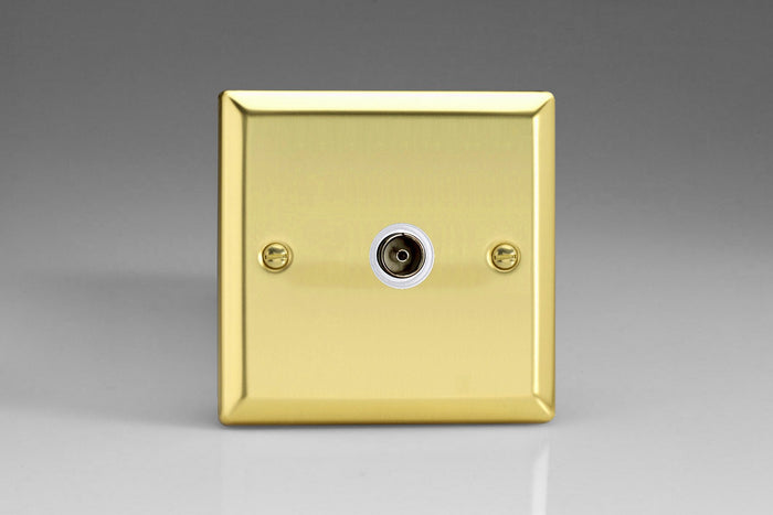 Varilight XV8ISOW - 1-Gang TV Socket, Isolated Co-axial