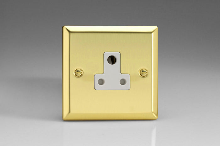 Varilight XVRP5AW - 1-Gang 5A Round Pin Socket