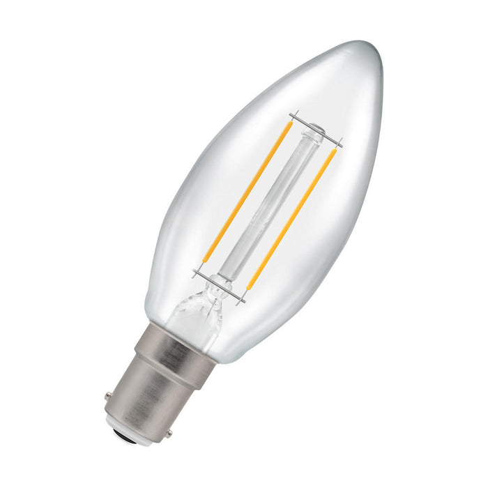 Crompton 15647 SBC-B15d 2.2W Candle Warm White Light Bulb