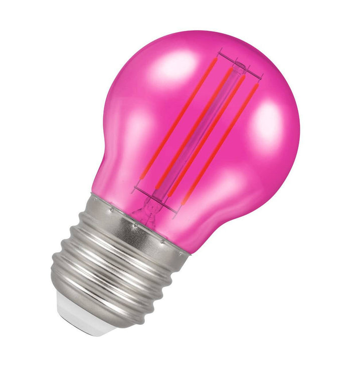 Crompton 13889 ES-E27 4.5W Golfball Pink Light Bulb