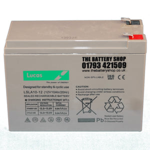 LSLA10-12 12v 10Ah Lucas AGM Standby Battery