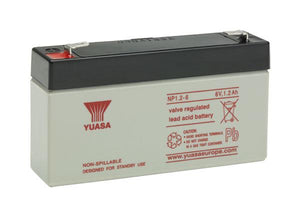 NP1.2-6 Yuasa 6v 1.2Ah Lead Acid Battery (NP1.2-6S) Yuasa NP Industrial Batteries The Lamp Company - The Lamp Company