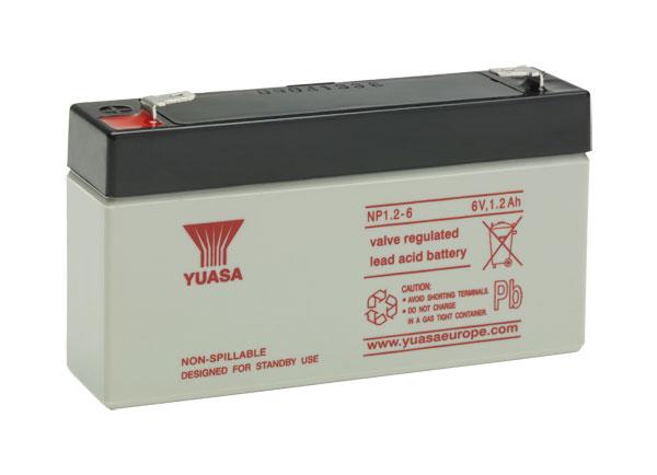 NP1.2-6 Yuasa 6v 1.2Ah Lead Acid Battery (NP1.2-6S)