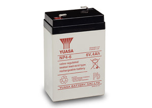 NP4-6 Yuasa 6v 4Ah Lead Acid Battery (NP4-6S) Yuasa NP Industrial Batteries The Lamp Company - The Lamp Company