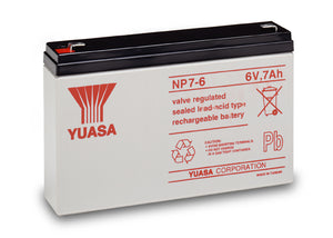 NP7-6 Yuasa 6v 7Ah Lead Acid Battery (NP7-6S) Yuasa NP Industrial Batteries The Lamp Company - The Lamp Company