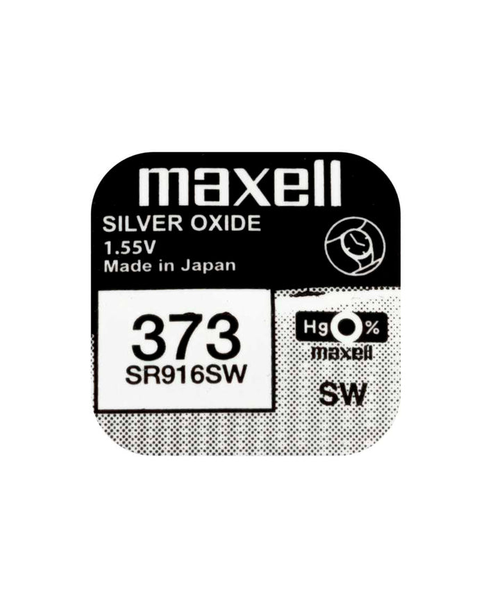 SR916SW Maxell 1.55v Silver Oxide Watch Battery (373, D373, WA, V539, 617, SB-AJ, 280-45, SR68)