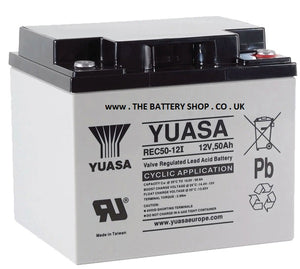 REC50-12 Yuasa 12v 50Ah Cyclic Battery Yuasa REC Batteries The Lamp Company - The Lamp Company