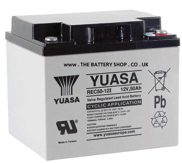 REC50-12 Yuasa 12v 50Ah Cyclic Battery