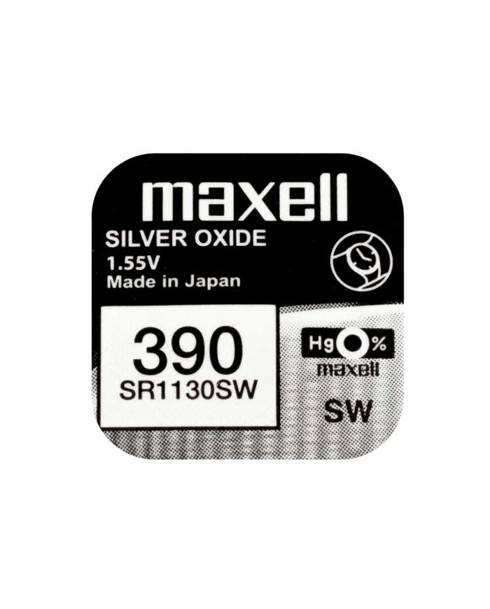 SR1130SW Maxell 1.55v Silver Oxide Watch Battery (390, D390 V534, 603, SB-AU, 280-24, SR54)