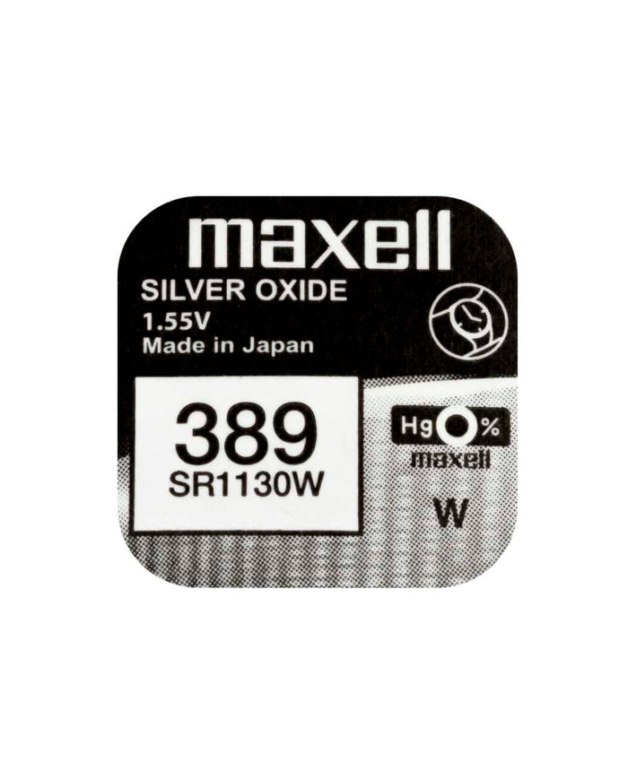 SR1130W Maxell 1.55v Silver Oxide Watch Battery (389, D389, V554, M, 626, SB-BU, 280-15, SR54)