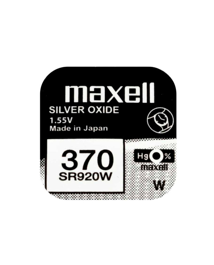 SR920W Maxell 1.55v Silver Oxide Watch Battery (370, GP370, 613, V370, D370, SB-BN, 280-51, SR69)