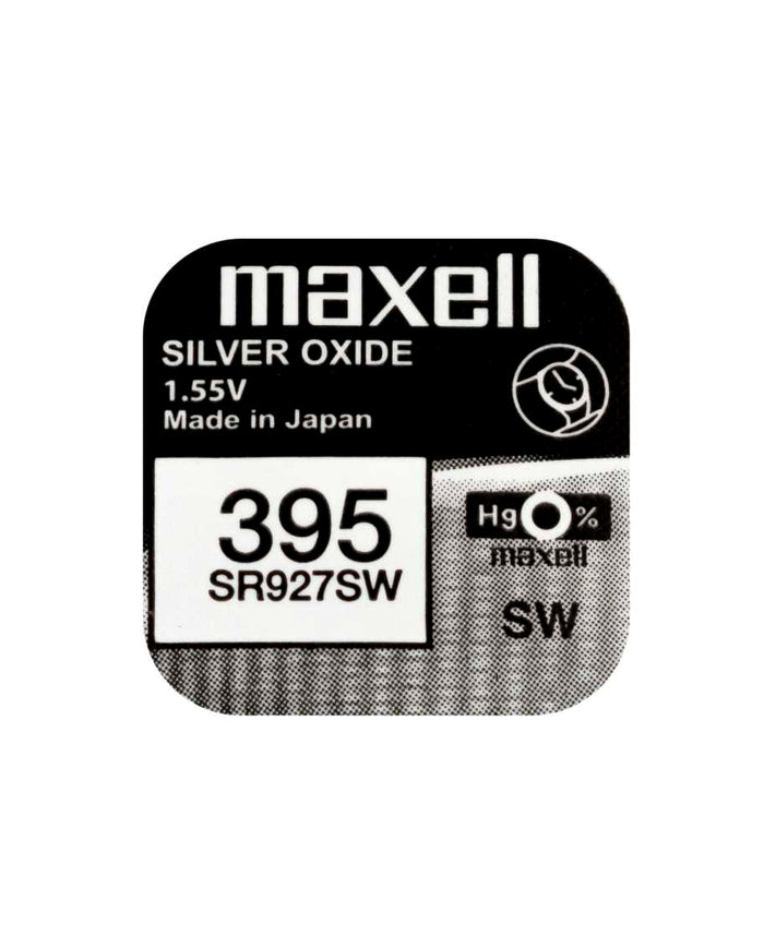 SR927SW Maxell 1.55v Silver Oxide Watch Battery (395, D395, V523, 610, SB-AP, 280-48, GP395, SR57)