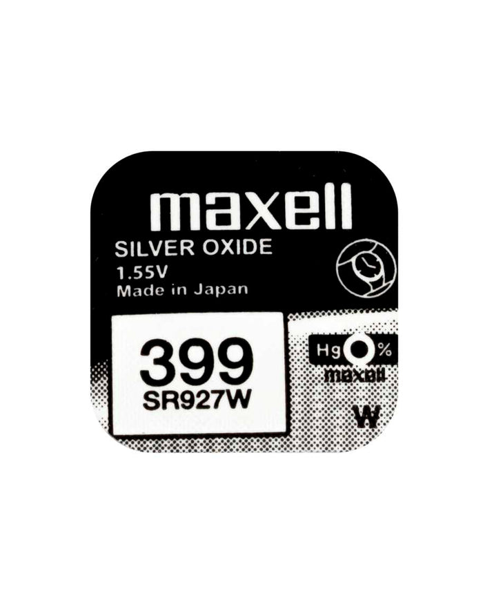 SR927W Maxell 1.55v Silver Oxide Watch Battery (399, D399, V543, 613, SB-BP, 280-44, GP399, SR57)