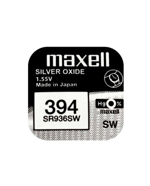 SR936SW Maxell 1.55v Silver Oxide Watch Battery (394, D394, LA, V524, 625, SB-A4, 280-17, SR45) Maxell Watch Batteries - SR Silver Oxide Batteries The Lamp Company - The Lamp Company